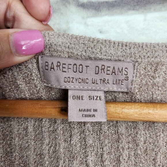 Barefoot Dreams Cozy Chic Ultra Lite Caftan Faded Rose One Size Pullover - Picture 7 of 14